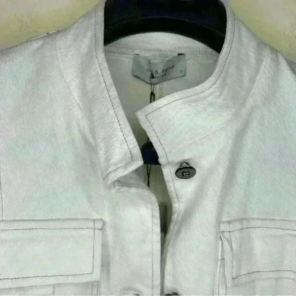 Lola & Sophie Pearl Denim Jean Jacket - White Redo listing photos